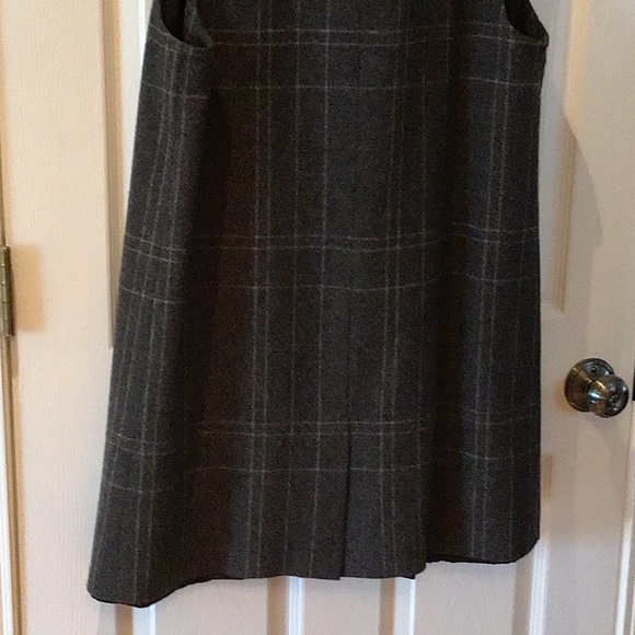 Eileen Fisher charcoal gray wool open front vest - Picture 6 of 9